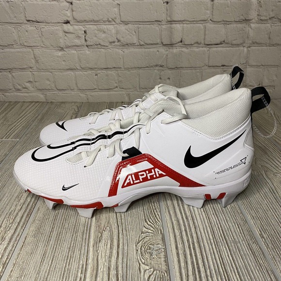 Nike Alpha Menace 3 Shark Football Cleats Men’s 12 White CV0582-103 New main image 7